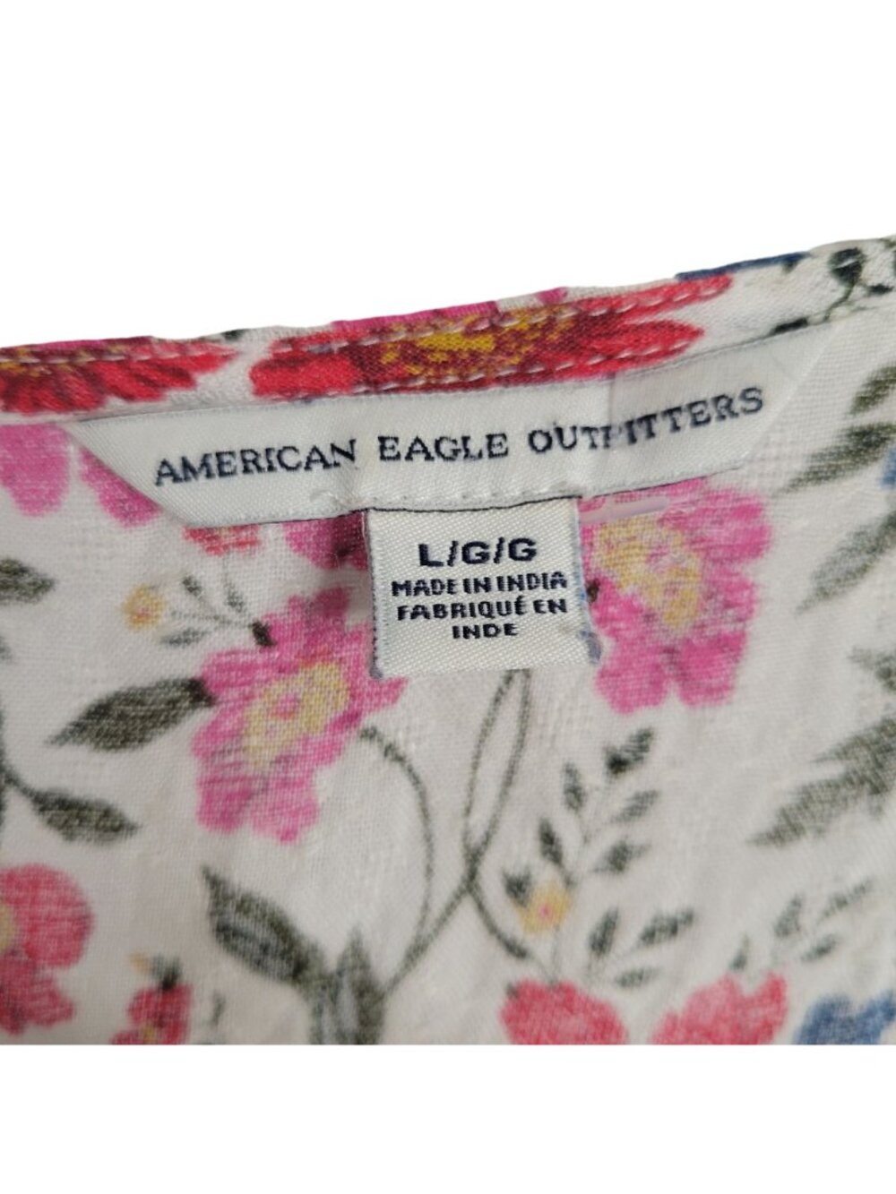 American Eagle Outfitters Size L Romper Floral Adjustable Neck Bell Sleeve Flowy - Picture 3 of 11